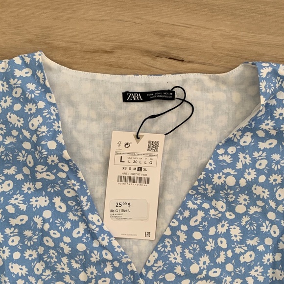 Blue ZARA crop top - Picture 2 of 3